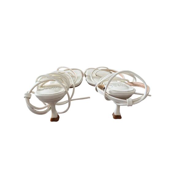 Chase + Chloe Wraparound Sandals Size  8 OffWhite Square Open Toe - Picture 5 of 7